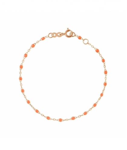 Bracelet orange fluo Classique Gigi, Or rose, 15 cm