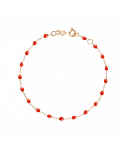 Bracelet corail Classique Gigi, Or rose,17 cm
