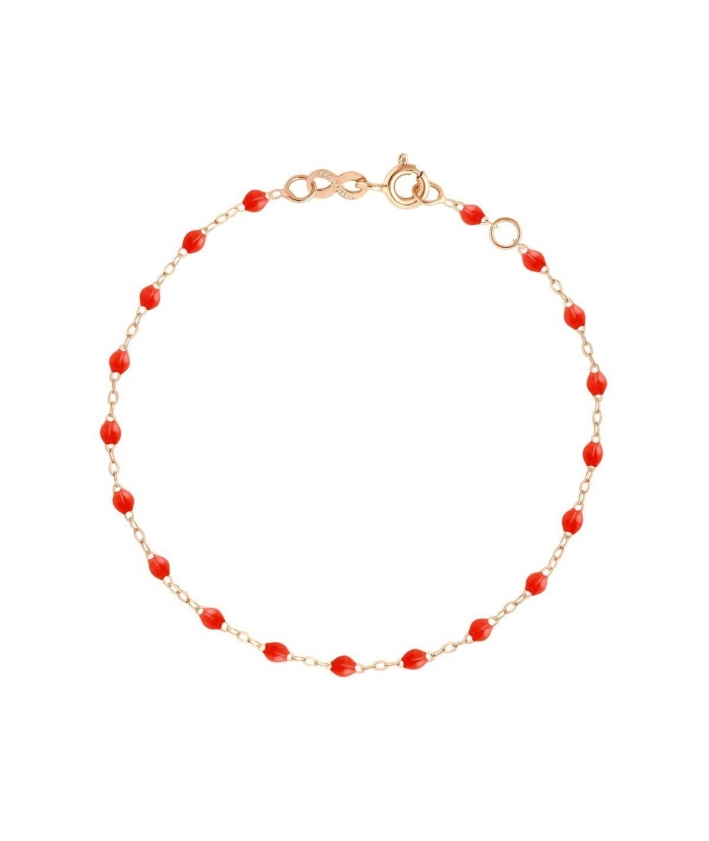 Bracelet corail Classique Gigi, Or rose,17 cm