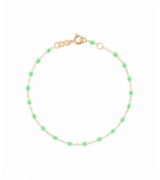 Bracelet vert fluo Classique Gigi, Or rose,17 cm