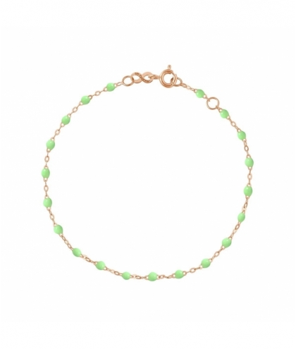 Bracelet vert anis Classique Gigi, Or rose,17 cm