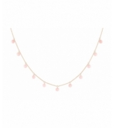 Collier Polka 11 Opale Rose Or Rose
