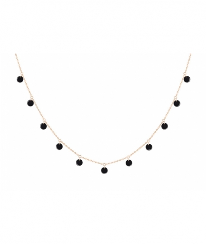Collier Polka 11 Onyx Or Rose