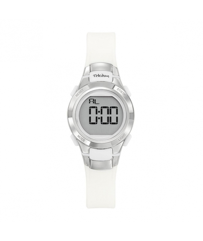 Tekday montre silicone blanc