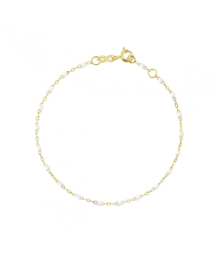 Bracelet blanc Classique Gigi, Or jaune, 17 cm