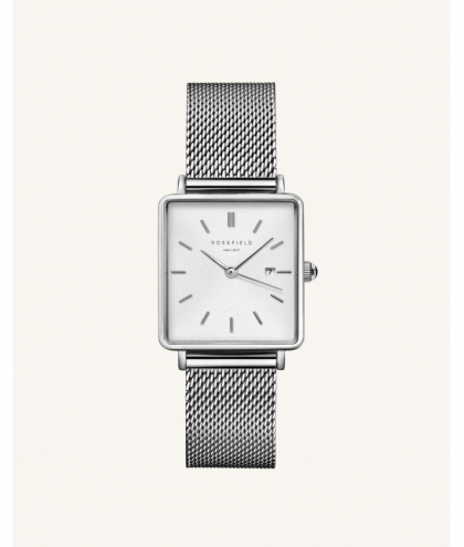 Rosefield The Boxy Blanc Sunray Argent 33mm
