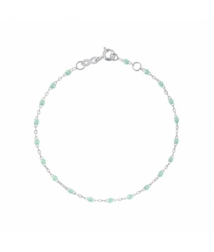 Bracelet jade Classique Gigi, Or blanc, 17 cm
