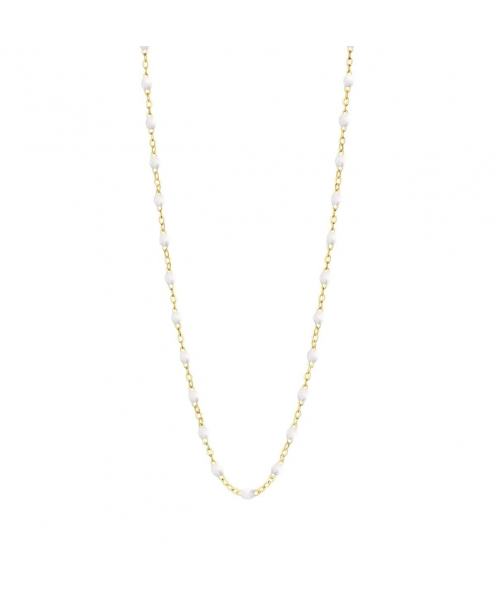 Gigi Clozeau Collier blanc Classique Gigi, or jaune, 36 cm