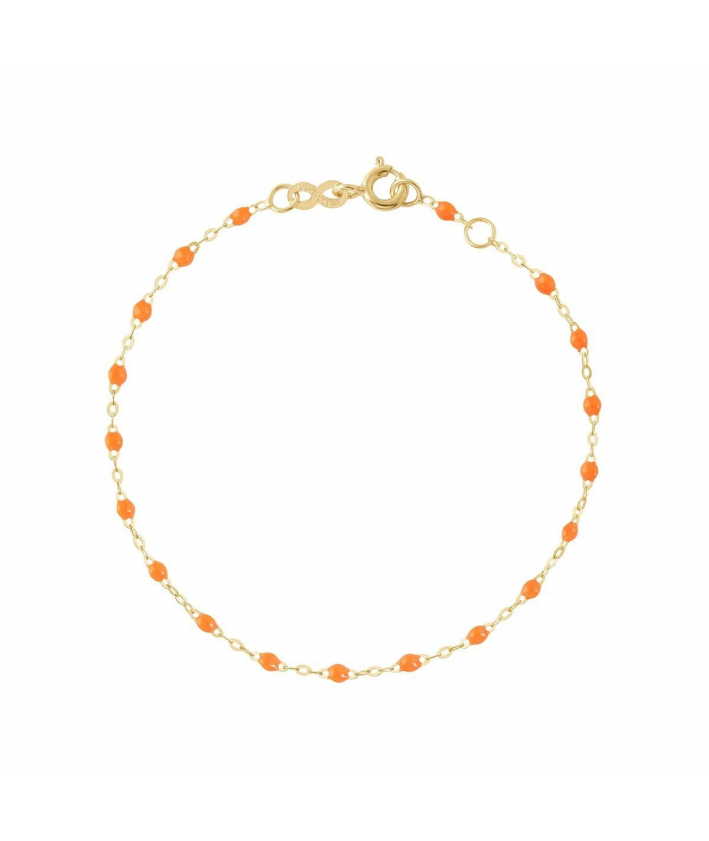 Bracelet orange fluo Classique Gigi, Or jaune, 17 cm