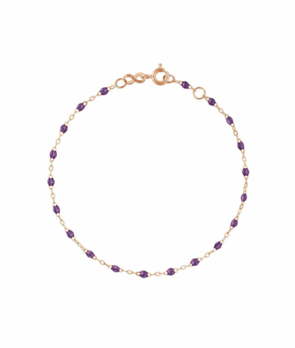 Bracelet violet Classique Gigi, Or rose, 17 cm