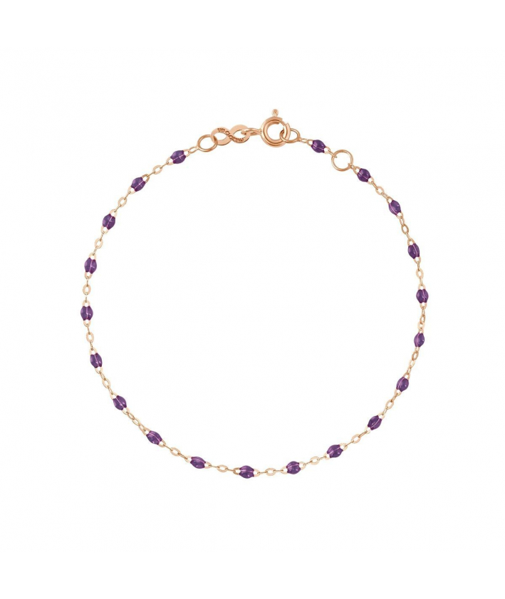 Bracelet violet Classique Gigi, Or rose, 17 cm
