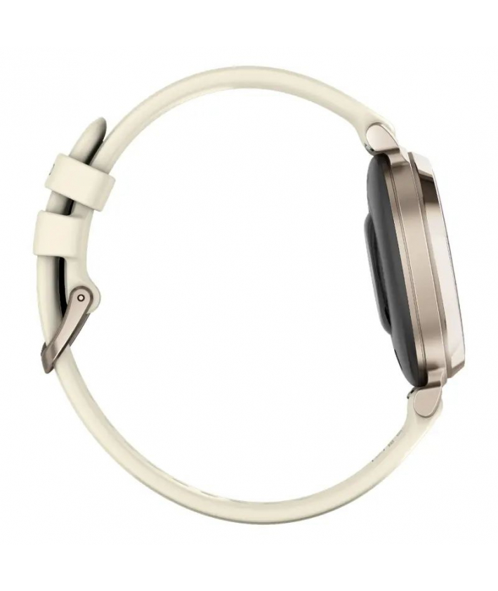 Garmin Lily 2 Cream Gold avec bracelet en silicone blanc coco