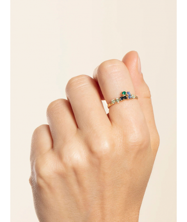 April Please Bague Ulysse Bleu et Vert