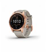 Garmin fenix® 7S – Solar Edition Rose Gold avec bracelet beige sable