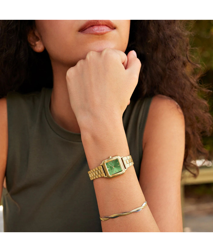 Cluse Gracieuse Petite Watch Steel, Light Green, Gold Colour