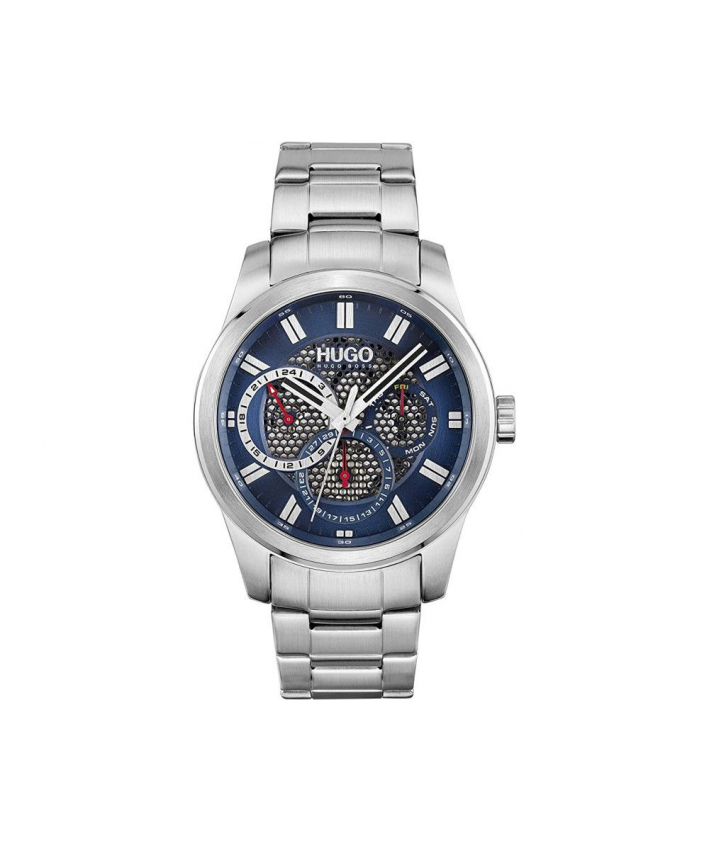 Hugo Montre Skeleton Silver Blue