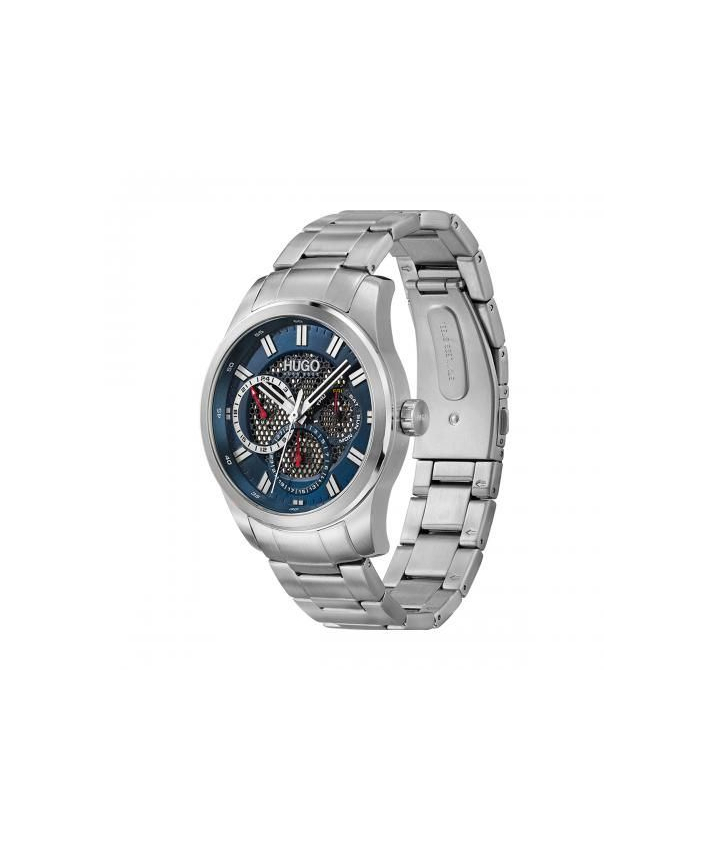 Hugo Montre Skeleton Silver Blue