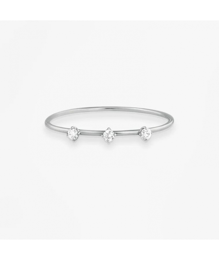 Vanrycke Paris Bague Stardust 3 diamants Or Blanc