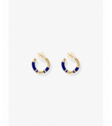 Aurélie Bidermann Mini Créoles POSITANO Bleu Lapis