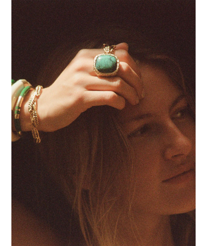 Aurélie Bidermann Bague Miki Turquoise