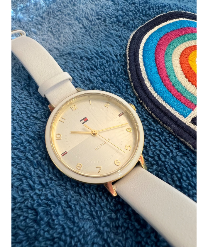 Tommy Hilfiger - Montre Florence cuir blanc