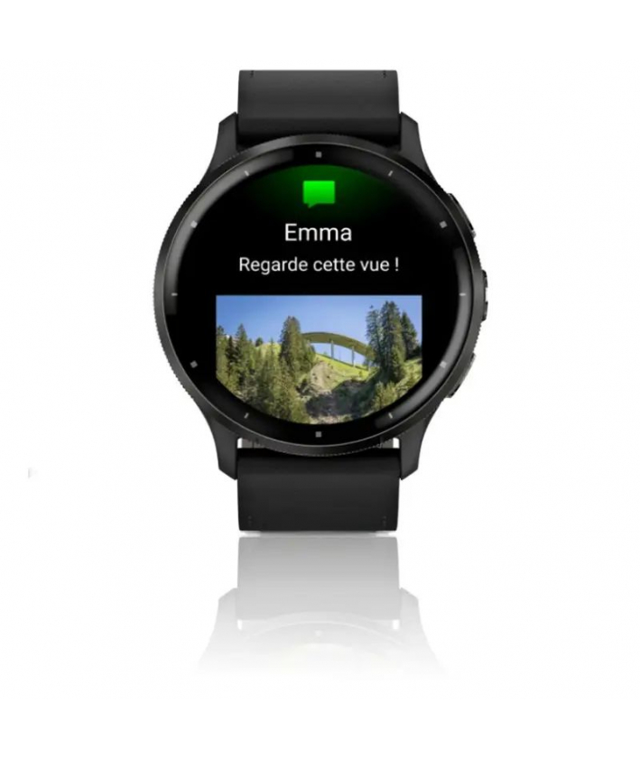 Garmin Venu 3 Gray Cuir Noir