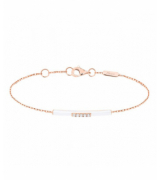 Dujla- Bracelet Email Blanc OR ROSE