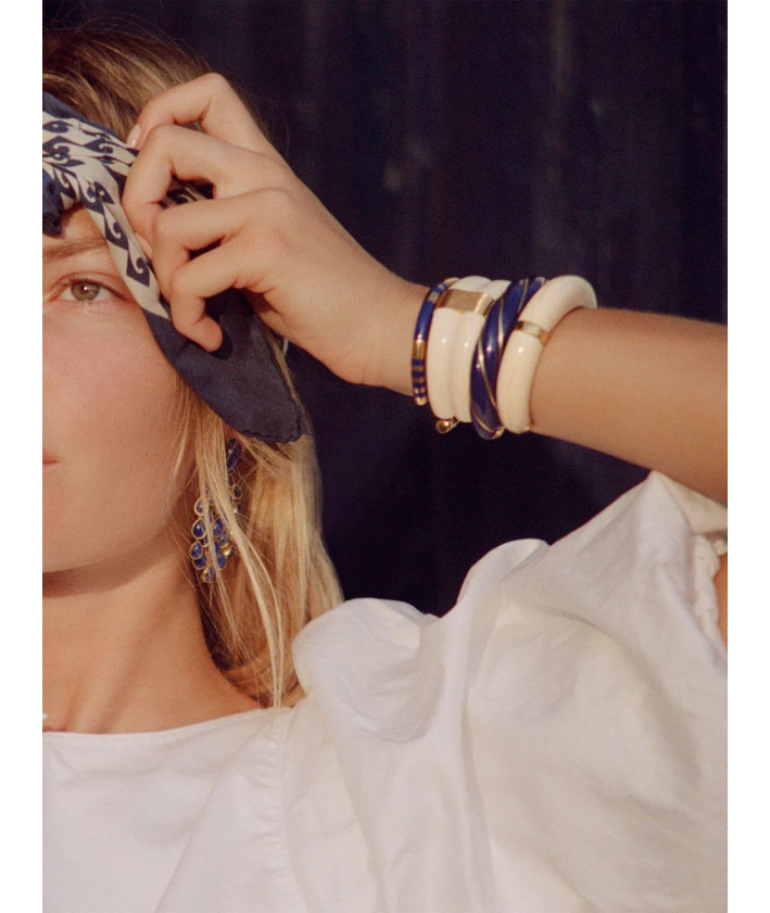 Aurélie Bidermann Bracelet Positano Bleu Lapis