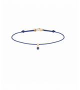 La Brune et La Blonde Bracelet Cordon BB Saphir Bleu Or Rose